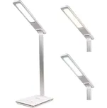 Stolní LED lampička Huslog bílá s bezdrátovou nabíječkou