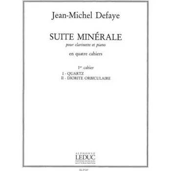 Jean-Michel Defaye: Suite Minerale Vol.1 (noty na klarinet, klavír)