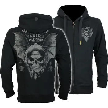 Pánská mikina Pánská mikina Yakuza Premium s kapucí 4024 black velikost: 3XL