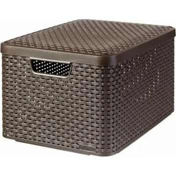 Úložný box Košík PH 44,5x33x25cm s víkem STYLE hnědá KUTIL Sklad7 9603619.10 (KUTIL Sklad7)
