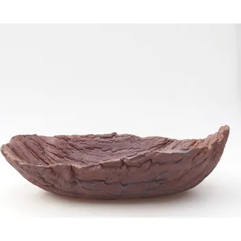 Květináč Keramická Skořápka 28 x 21,5 x 8,5 cm hnědá
