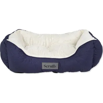 Pelíšek pro psa Pelech Scruffs Wilton Box Bed modrý S (50x40 cm)
