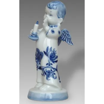 Jednorázové nádobí andílek cibulák se svíčkou 15 cm originál český porcelán Dubí 2.jakost