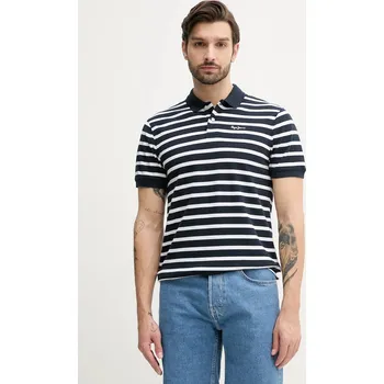 Bavlněné polo tričko Pepe Jeans BARRET PM542241 námořnická modř 59X, vel. M