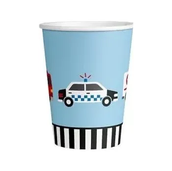 Party nádobí Papírové kelímky Dopravní 250 ml 8 ks