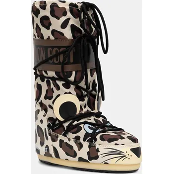 Dívčí sněhule Dětské sněhule Moon Boot MB ICON ANIMAL 80D3400300 béžová 08X, EUR 27/30