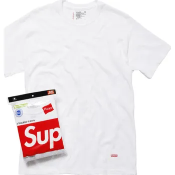 Pánská móda Supreme Hanes Tagless Tees (3 Pack) White S