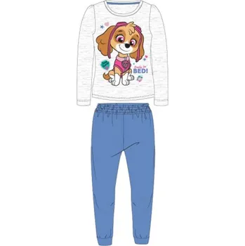 Dívčí pyžamo Tlapková Patrola - dlouhé (šedá-modrá) Velikost: 116