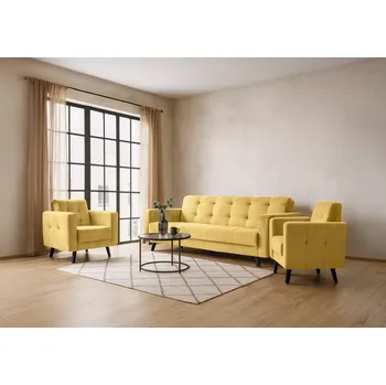 Sedací souprava Sedací souprava LINIA 3+1+1 žlutá