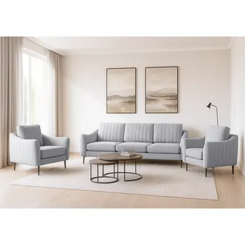 Sedací souprava Sedací souprava CORIDO 3+1+1 světle šedá