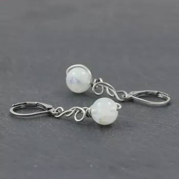 Náušnice Náušnice Měsíční kámen – model Zrození