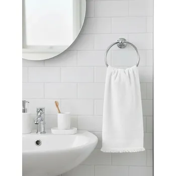 Ručník Sinsay - Bavlněný ručník s třásněmi - bílá - 691II-00X - 691II-00X-ONE