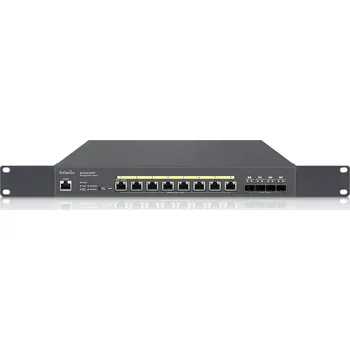 Switch EnGenius ECS5512FP síťový přepínač Řízený L2+ 10G Ethernet (100/1000/10000) Podpora napájení po Ethernetu (PoE) Černá