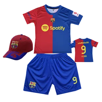 Fotbal Numberoplus Premium dětský fotbalový dres + fotbalová kšiltovka Barcelona fc- Lewandowski 9 Velikost: 8-let.(vel.122)