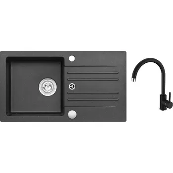 Alveus - Set dřezu Cortina 140 a baterie Kati, carbon SETA25982