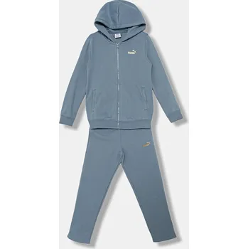 Dětská tepláková souprava Puma Metallic Hooded Sweat Suit FL G 689729 modrá 55X, vel. 152