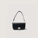 COCCINELLE C-ME LOCK MEDIUM SILVER KOŽENÁ KABELKA NOIR SS26