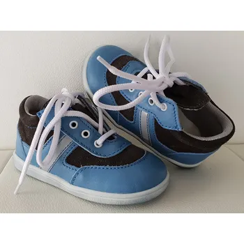 Chlapecké polobotky Jonap kožené boty 051M light šedomodrá Velikost: 20