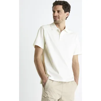 Pánské oblečení Celio Polo tričko Beboxy 1110162 Smetanová S