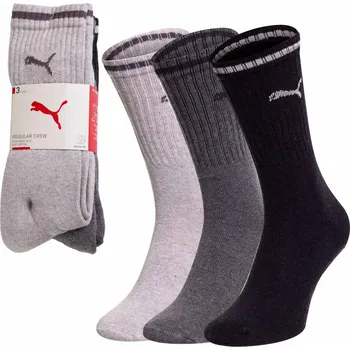 Pánské ponožky PUMA PONOŽKY 3P GRAY 907941 03 Velikost: 43-46