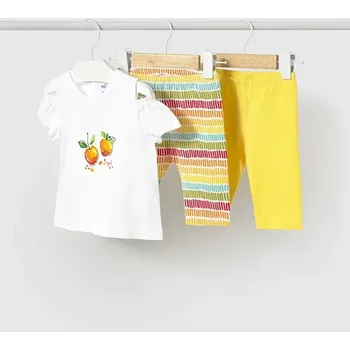 Kojenecké oblečení Dětská bavlněná souprava Mayoral 1740.4K.Baby.PPYA žlutá 11X, vel. 74