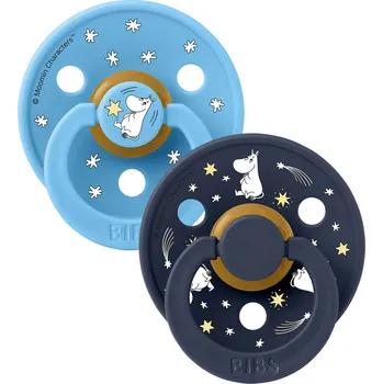 dudlíky Bibs Dudlíky Moomin Colour kaučuk 6-18 m 2 ks Good Night Breeze Mix