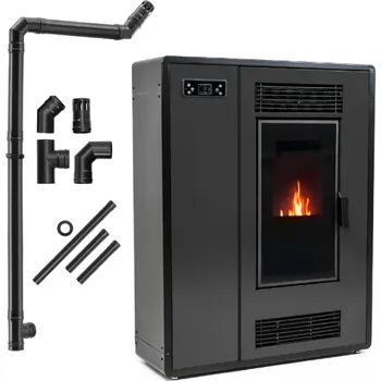 Krbová kamna JAKS Aria Black 12 kW Černá