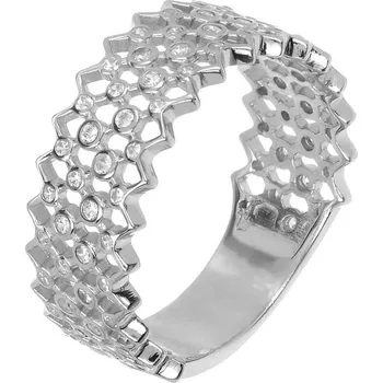 Prsten Argento 73037 Stříbrný prsten - čiré kulaté zirkony | Velikost prstenu: 60mm