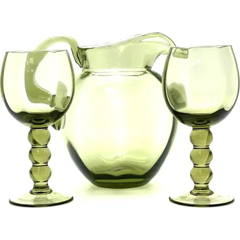 Sklenice Souprava na víno - lesní zelená | 93995