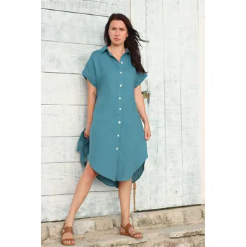 Dámské šaty Lotika Propínací 100% lněné šaty Lotika 916232