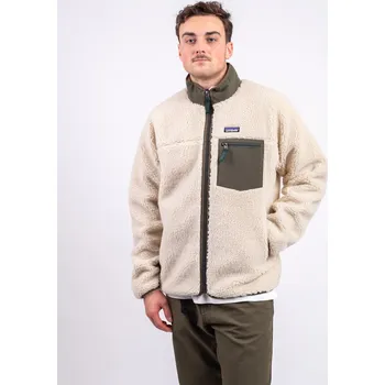 Pánské oblečení Patagonia M's Classic Retro-X Jacket Dark Natural w/Basin Green S