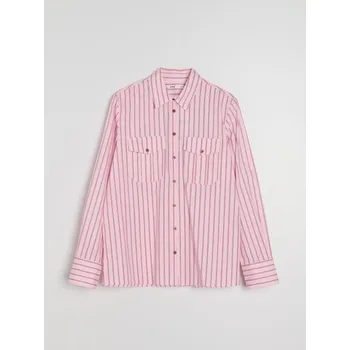 Sinsay - Bavlněná košile s&nbsp;pruhy - vícebarevná - 050GY-MLC - 050GY-MLC-XL