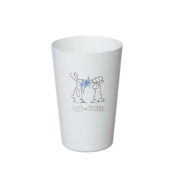 Barevný plastový kelímek s Bob a Bobkem, bílý