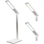 Stolní LED lampička Huslog bílá s bezdrátovou nabíječkou