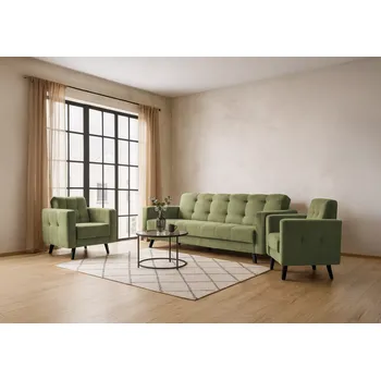 Sedací souprava Sedací souprava LINIA 3+1+1 světle zelená