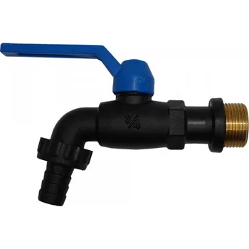Ventil Zahradní ventil 3/4" nylon/mosaz s páčkou černý