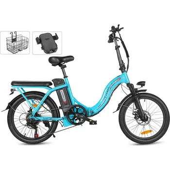 Elektrokolo Skládací městské elektrokolo SAMEBIKE CY20 Tyrkysová