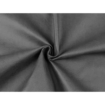 Imitace kůže podlepená tenkým filcem, střední, 4 šedá