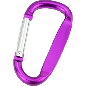 MTR® Hliníková karabina D tvar, 60 mm, fialová