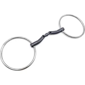 Udidlo pro koně Udidlo stihlové dvakrát lomené Titanium Large rings Maria Fager 12,5 cm