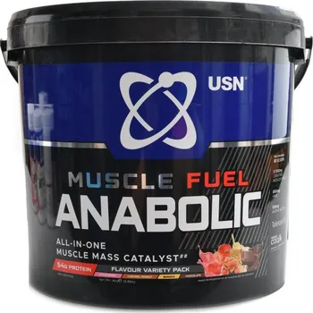 Protein USN Muscle Fuel Anabolic 4000 g mix chutí - jahoda banán čoko arašídy