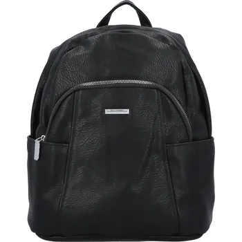 Městský batoh Dámský koženkový batoh Sasha, černý