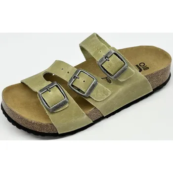 Dámské pantofle Bio Life Lia dámské kožené zdravotní pantofle zelená Barva: Zelená, Velikost: 39