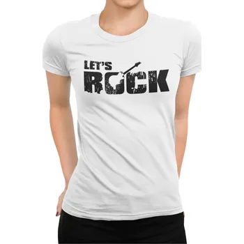 Dámské tričko Tričko dámské-Let’s Rock 5XL bílé