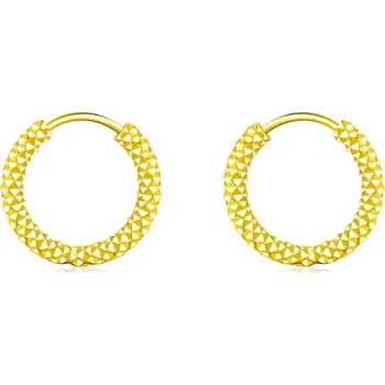 Náušnice Atreya Stříbrné pozlacené kruhové náušnice Diamond cut MIni Hoops Množství: 1 samostatný kus