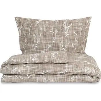 Povlečení Kvalitex Podzim béžové 140 x 220, 70 x 90 cm zipový uzávěr