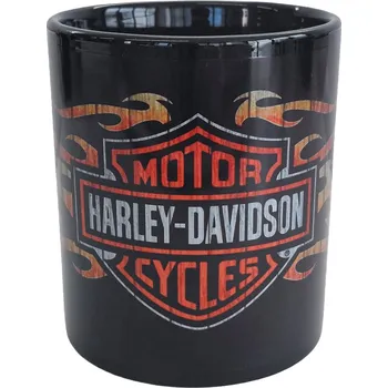 Od Máry Hrnek s potiskem Harley Davidson Flames Wood Style 300 ml