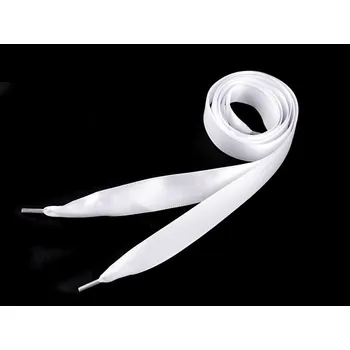 Tkaničky do bot Saténové tkaničky do bot, tenisek a mikin délka 110 cm, velké, 7 bílá