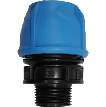 Vodovodní potrubí PE Svěrná spojka s vnějším závitem 20x1/2" - 158-400-123