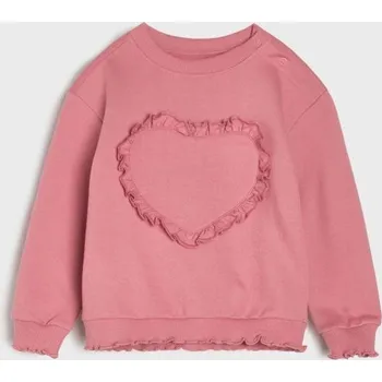 Dívčí oblečení Sinsay - Mikina s kulatým výstřihem - růžová - 355DG-39X - 355DG-39X-80